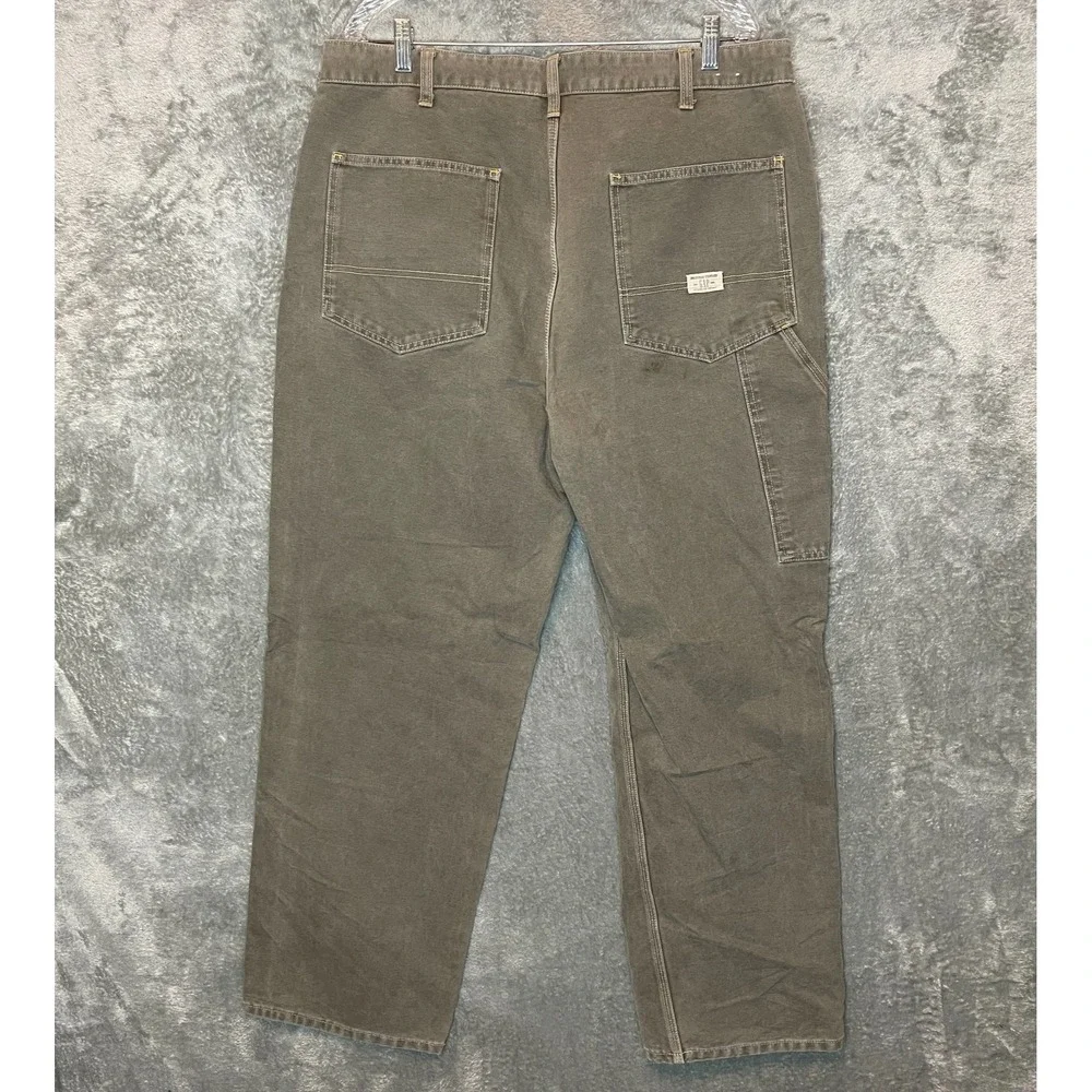 Vtg Old Navy Men 90s Mechanic Carpenter Relaxed Fit Canvas Denim 37x32*